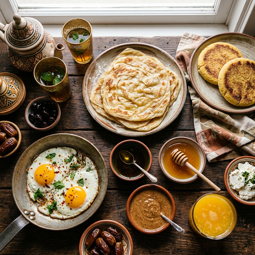 Petit déjeuner marocain traditionnel
